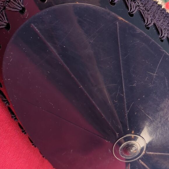 Vintage 40s or 50s Beaded, Crocheted  Handbag, With Authentic Era Accessories - Picture 10 of 15